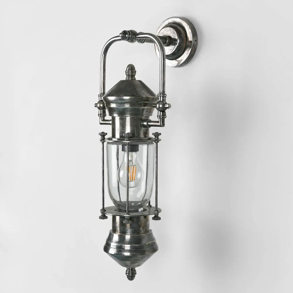 Lisbon Outdoor Wall Light Antique Silver IP54 - ELPIM59951AS