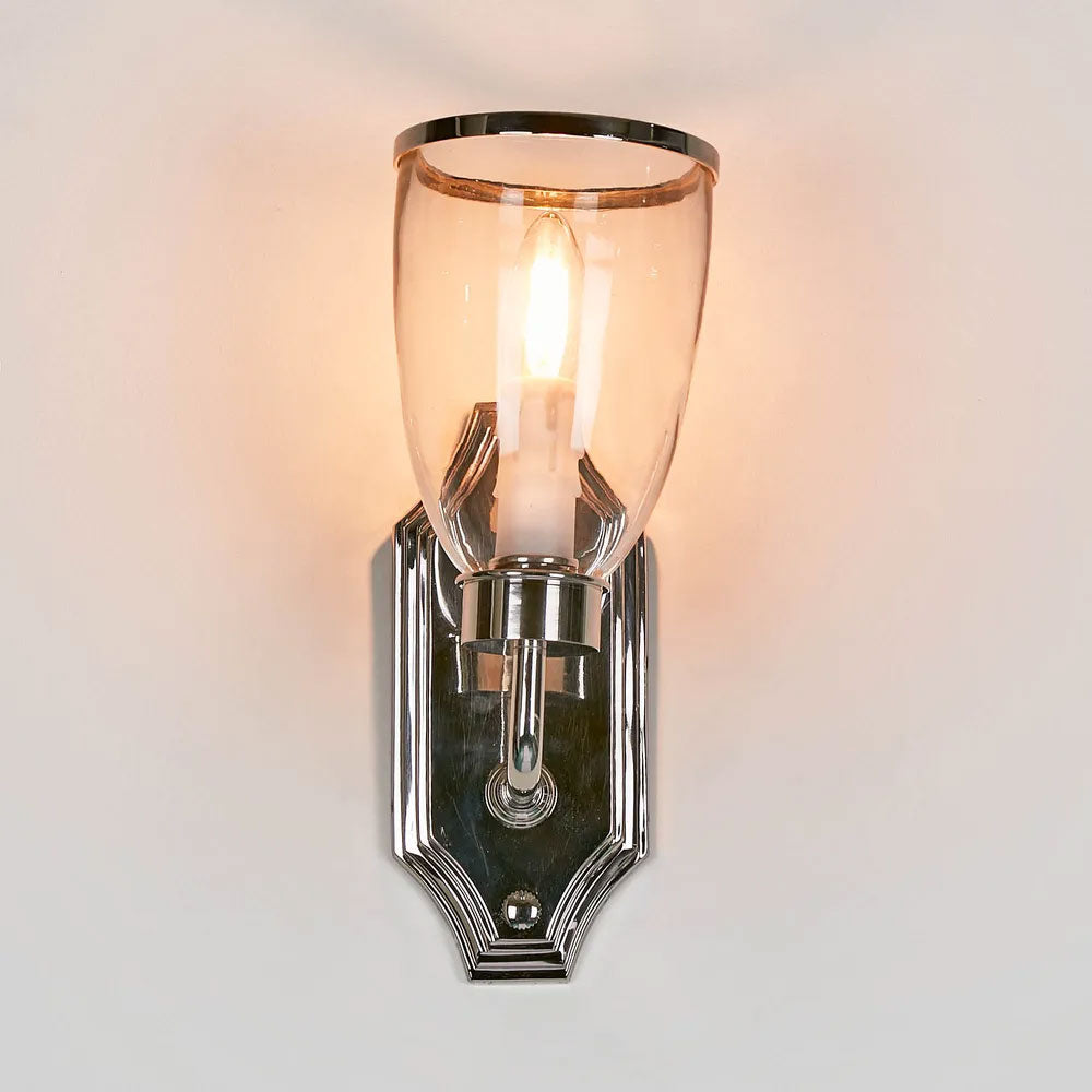 Westbrook Wall Light With Glass Shade Nickel - ELPIM85350SN