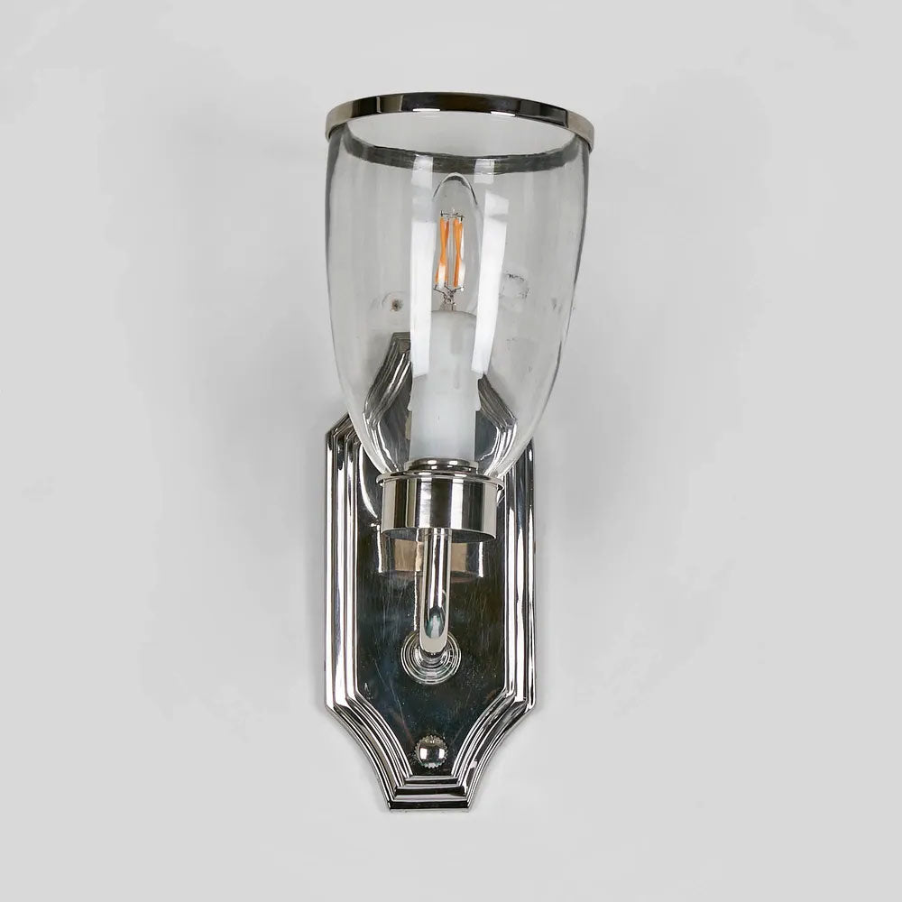 Westbrook Wall Light With Glass Shade Nickel - ELPIM85350SN