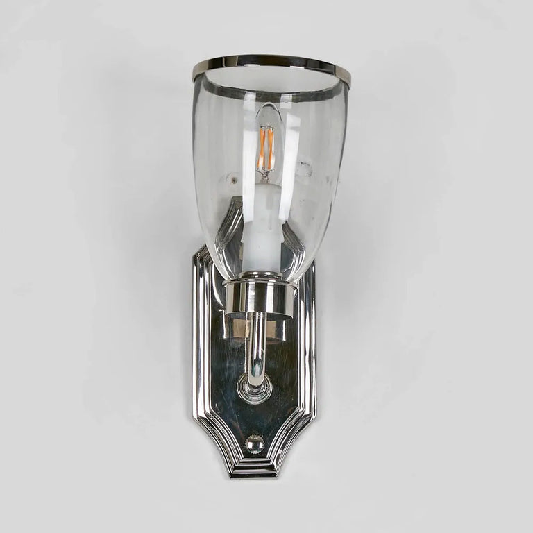 Westbrook Wall Light With Glass Shade Nickel - ELPIM85350SN