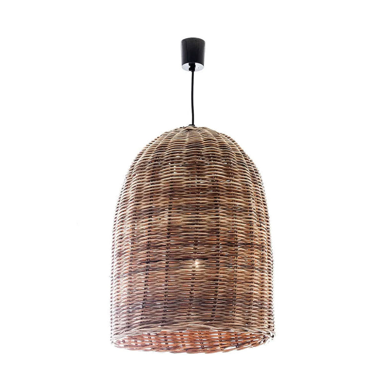 Rattan Bell Shape Large Pendant Natural - ELPYRR7600NA