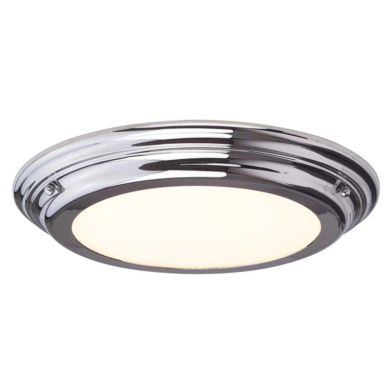 Welland 25W LED Medium Flush Light Polished Chrome / Warm White - WELLAND-F-PC