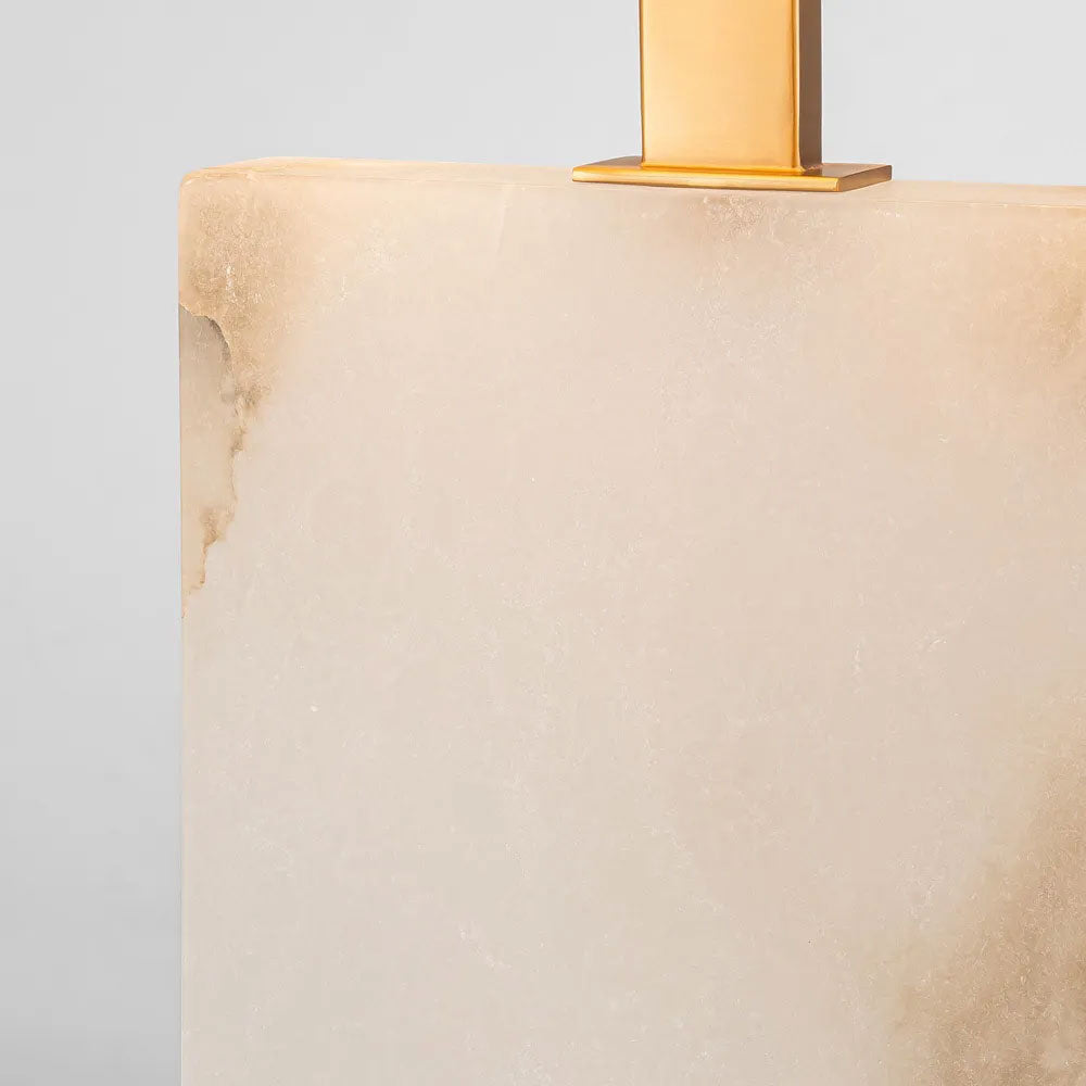 Roco Alabaster Table Lamp With Shade Brass - ELS1200411