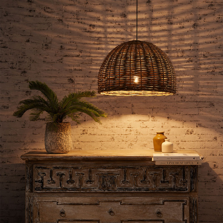 Rattan Pendant Large Rustic - ELVAN222