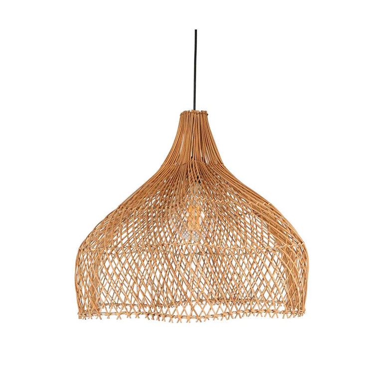 Fontuna Medium Rattan Ceiling Pendant Shade Only Natural - ELVIXKRL103S