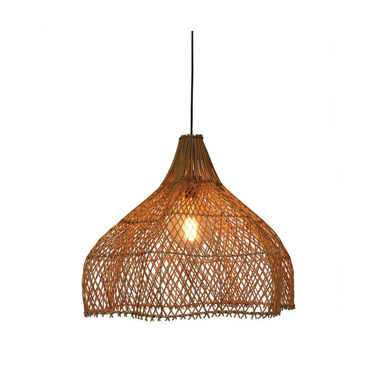 Fontuna Medium Rattan Ceiling Pendant Shade Only Natural - ELVIXKRL103S