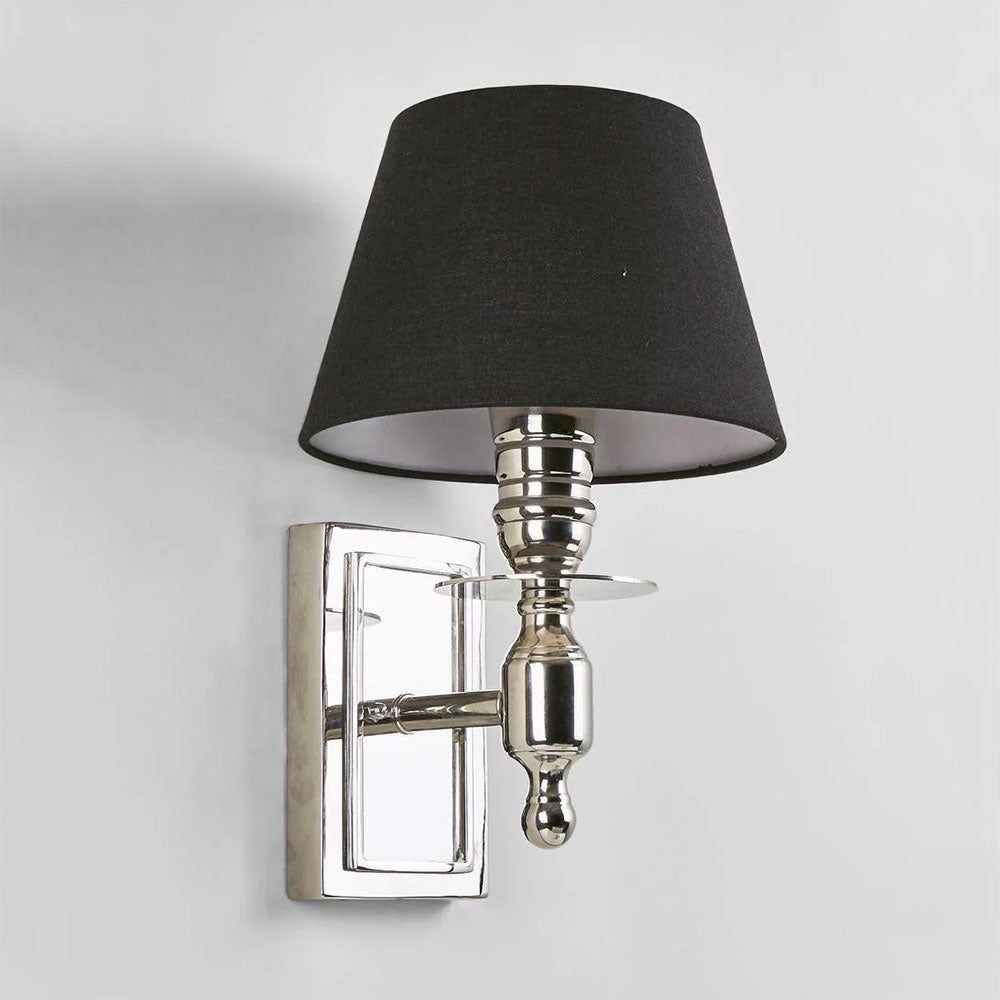 Newton Wall Lamp Shiny Nickel With Shade - ELYS21784SN