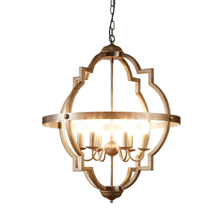 Hyatt 6 Light Pendant Extra Large Rust Brown - ELZR74304XL
