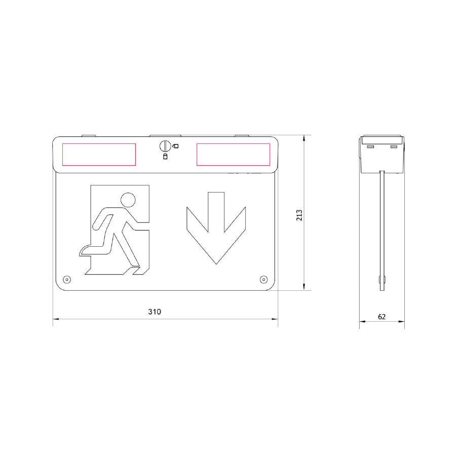 Emergency Exit Light 2.8W - SELK1500EX3