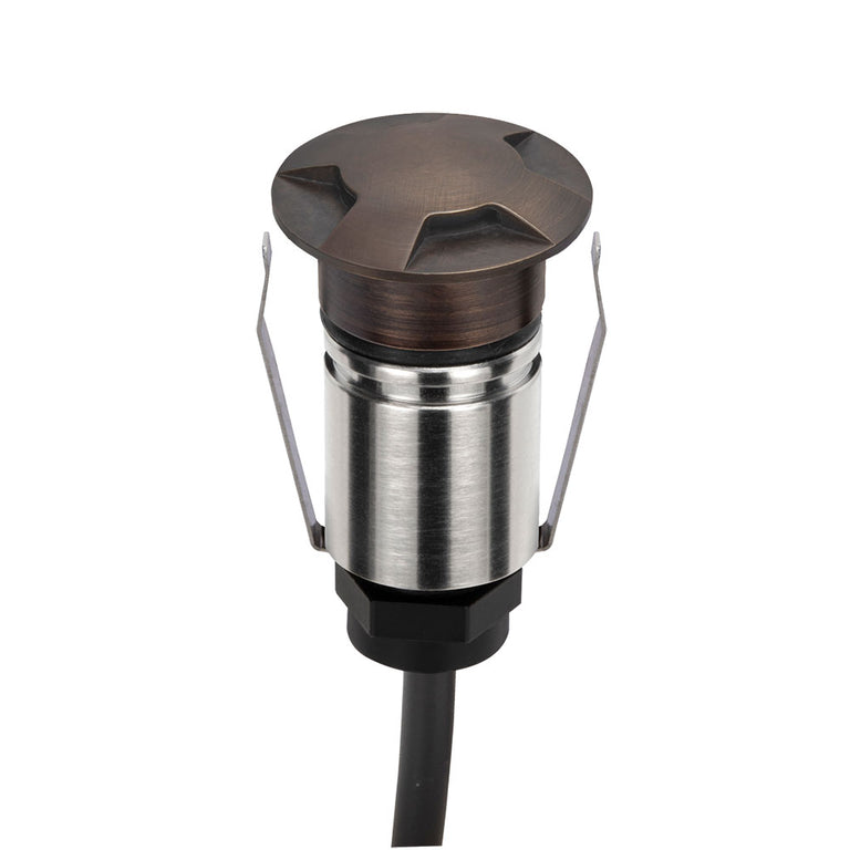 Emit-25 1W 24V DC 36° LED 4-Way Decklight Antique Brass / RGBW - 10076