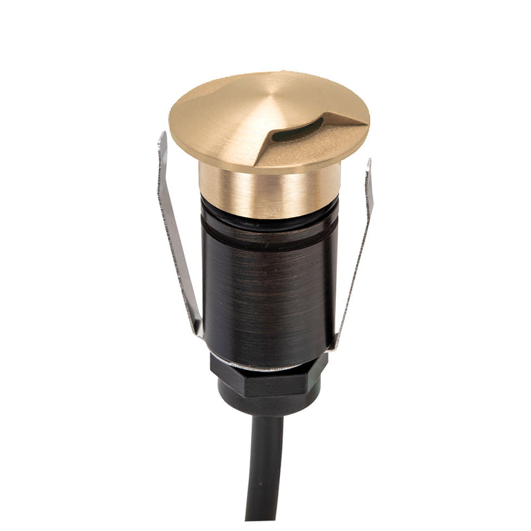 Emit-85 12V / 24V DC 36° LED 2-Way Decklight Brushed Brass / Tri-Colour - 10199