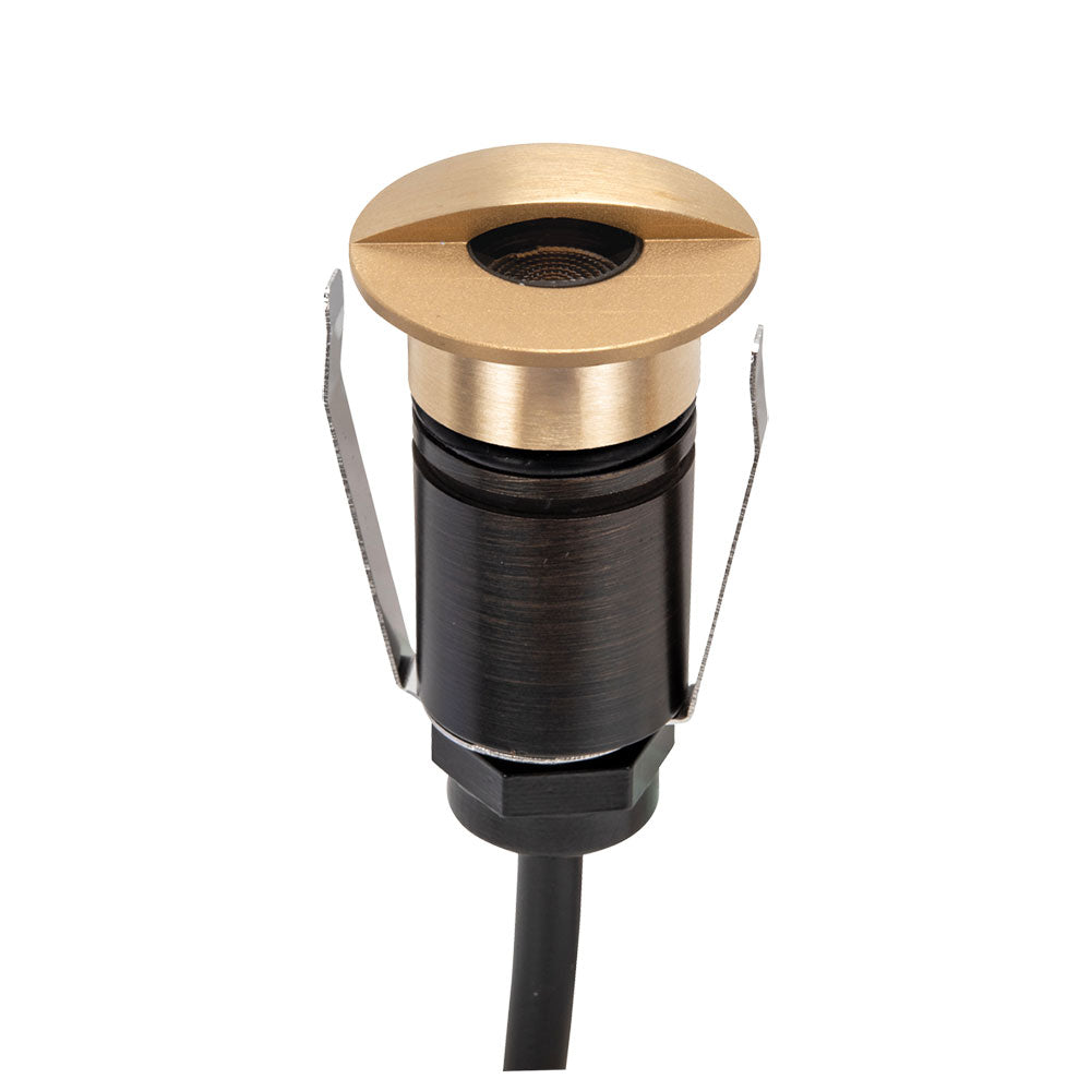 Emit-25 1W 12V / 24V DC 36° LED Eyelid Decklight Brushed Brass / Tri-Colour - 10022