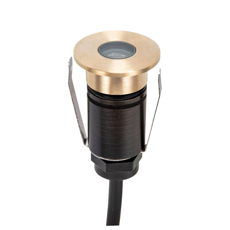Emit-85 1W 12V / 24V DC 36° LED Round Open Decklight Brushed Brass / Tri-Colour - 10195