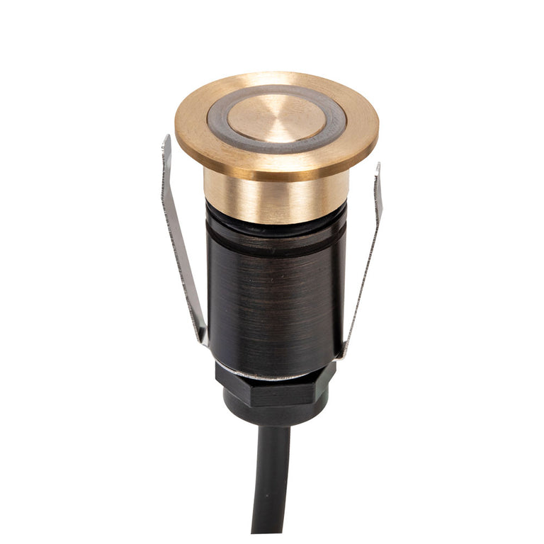 Emit-25 1W 12V / 24V DC 36° LED Ring Decklight Brushed Brass / Tri-Colour - 10028