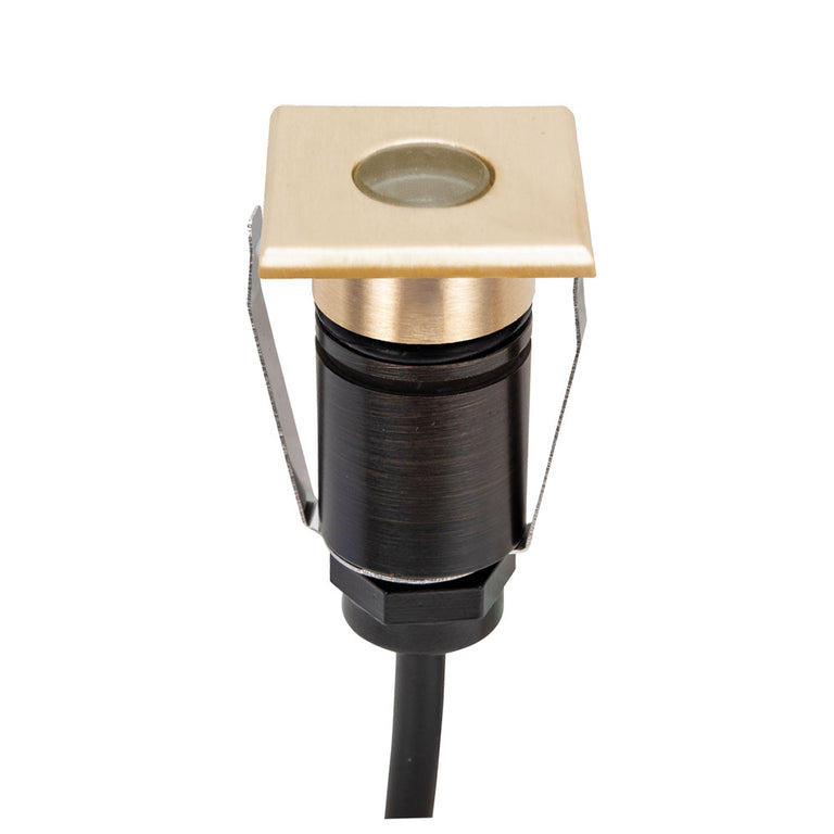 Emit-25 1W 12V / 24V DC 36° LED Square Open Decklight Brushed Brass / TriColour - 10021
