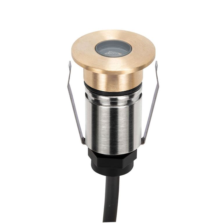 Emit-25 1W 24V DC 36° LED Round Open Decklight Brushed Brass / RGBW - 10060