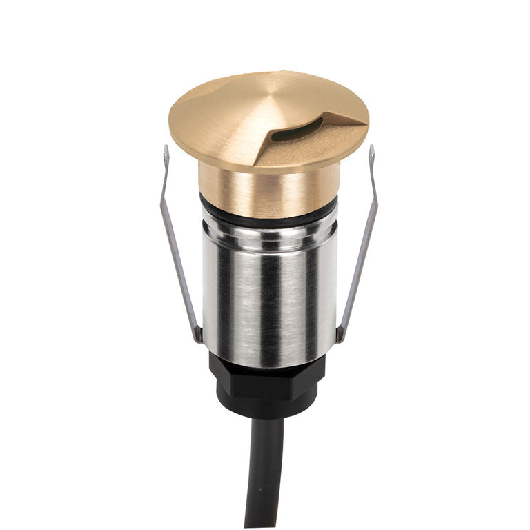 Emit-25 1W 24V DC 36° LED 2-Way Decklight Brushed Brass / RGBW - 10064
