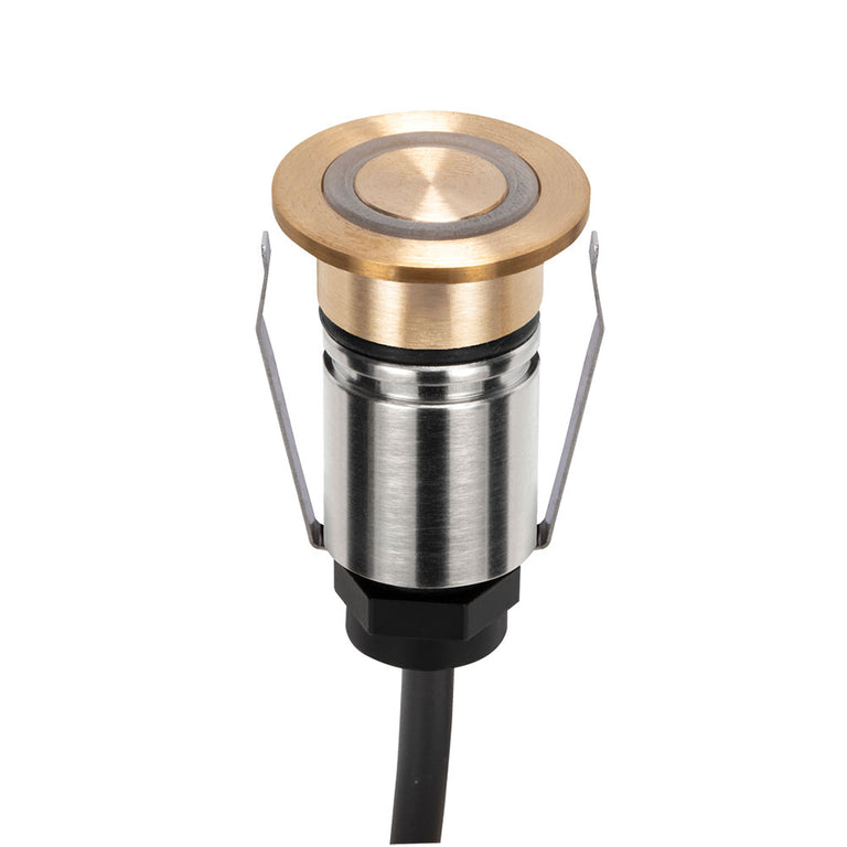 Emit-25 1W 24V DC 36° LED Ring Decklight Brushed Brass / RGBW - 10068
