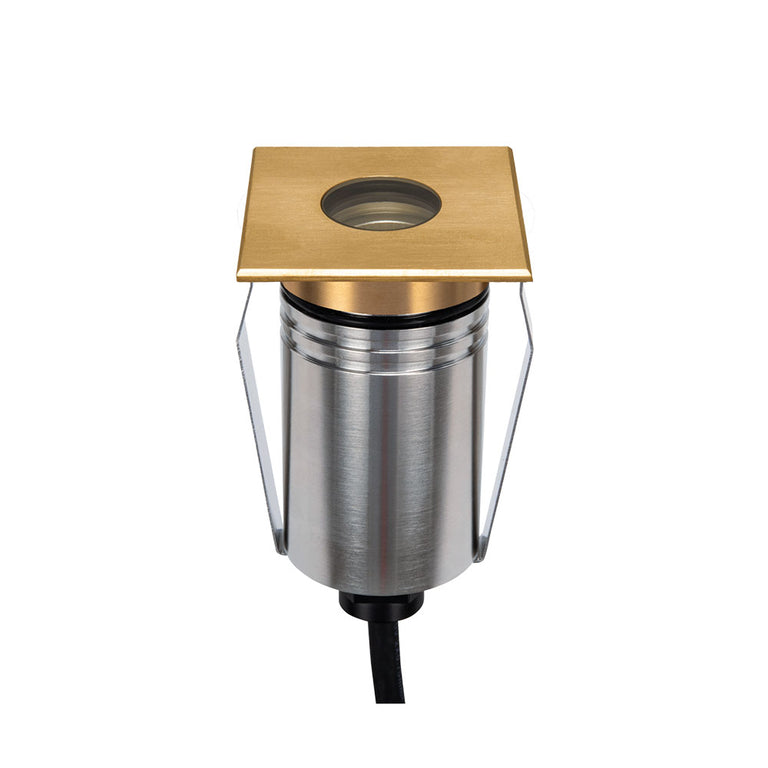 Emit-55 2.5W 24V DC 36° LED Square Open Decklight Brushed Brass / RGBW - 10148
