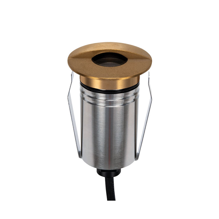 Emit-55 2.5W 24V DC 36° LED Eyelid Decklight Brushed Brass / RGBW - 10149