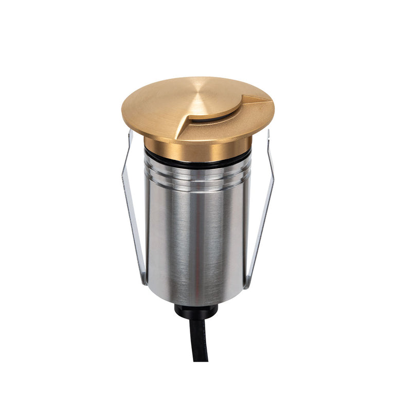 Emit-55 2.5W 24V DC 36° LED 1-Way Decklight Brushed Brass / RGBW - 10150