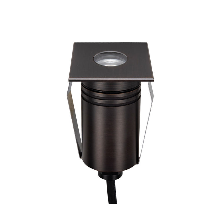 Emit-55 2.5W 12V / 24V DC 36° LED Square Open Decklight Antique Brass / Tri-Colour - 10118
