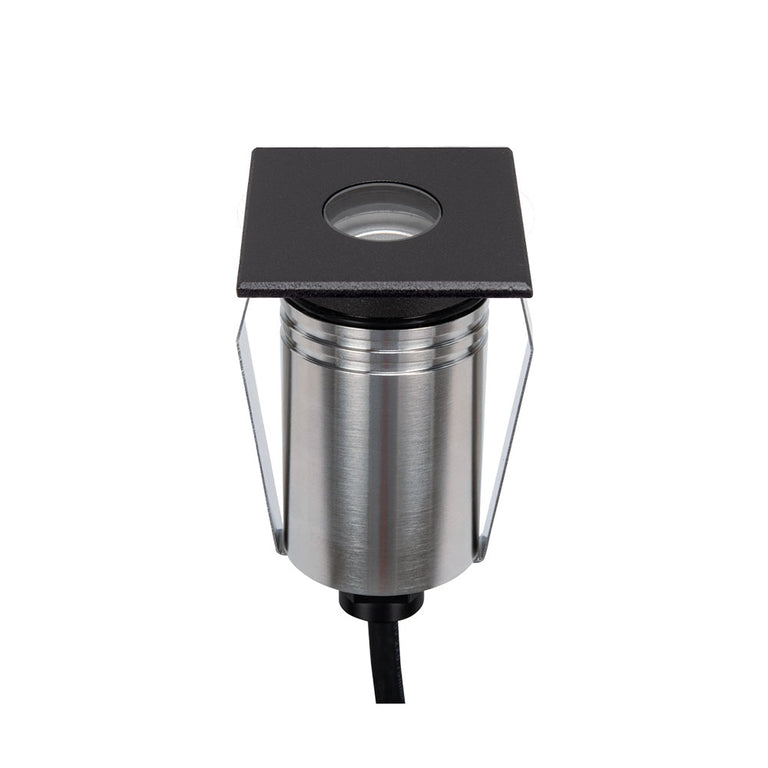 Emit-85 12V / 24V DC 36° LED Square Open Decklight Black / Tri-Colour - 10176