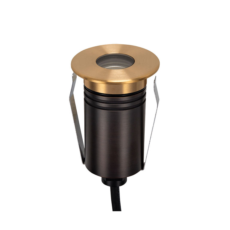 Emit-55 2.5W 12V / 24V DC 36° LED Round Open Decklight Brushed Brass / Tri-Colour - 10107
