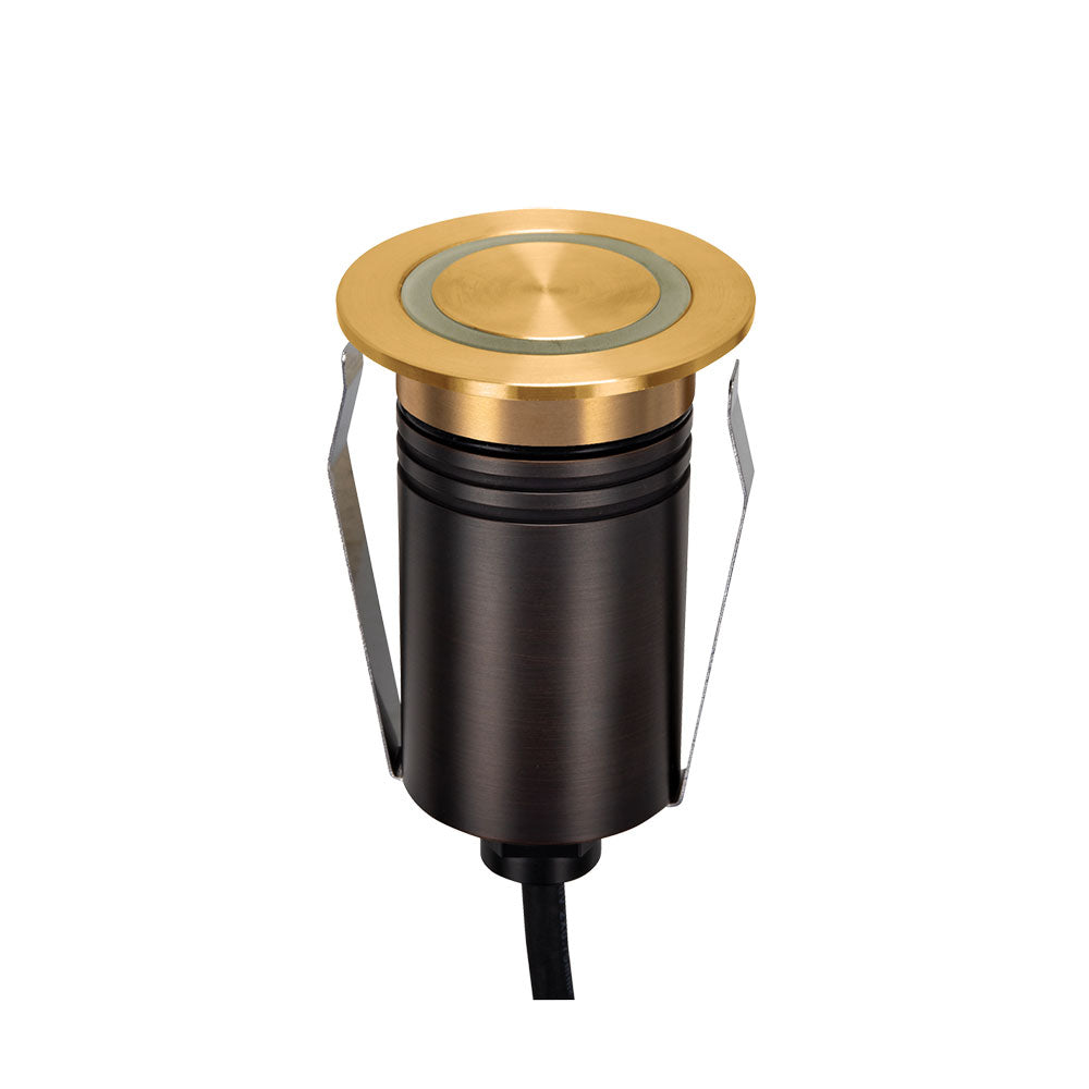 Emit-55 2.5W 12V / 24V DC 36° LED Ring Decklight Brushed Brass / Tri-Colour - 10115