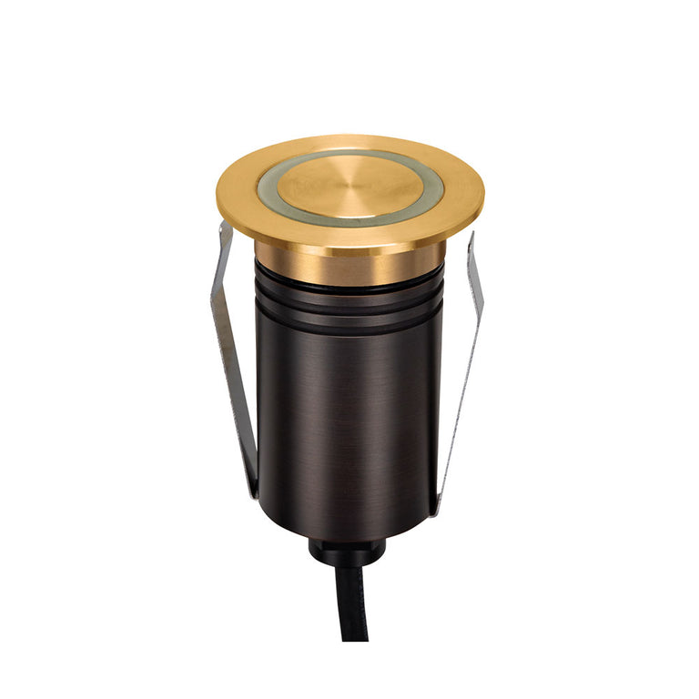 Emit-55 2.5W 12V / 24V DC 36° LED Ring Decklight Brushed Brass / Tri-Colour - 10115