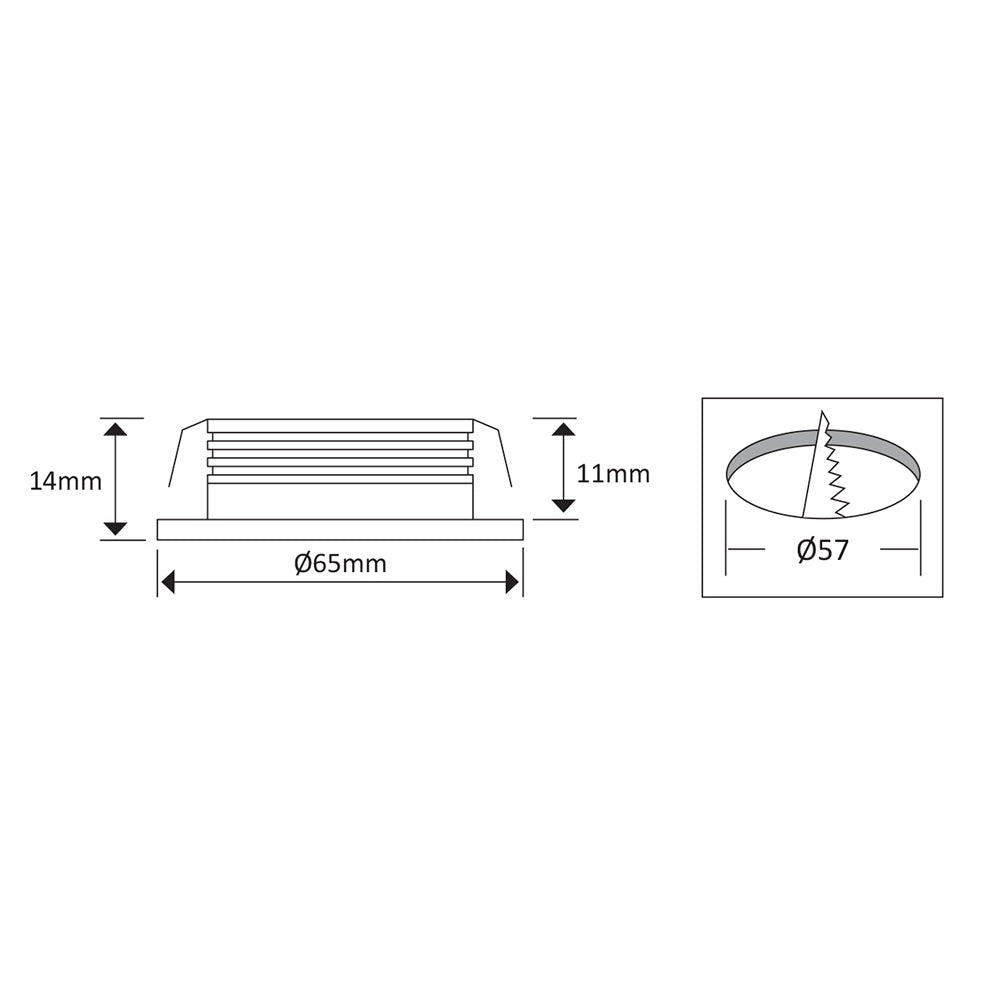 Astra 3.6 Watt 12V Round LED Cabinet Light White / White - 21283