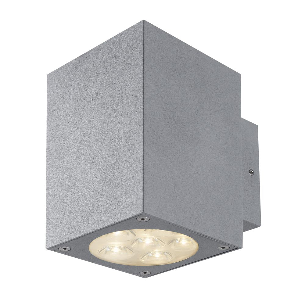 Outdoor 12W LED Up/Down Wall Pillar Light Silver / Warm White - 26913