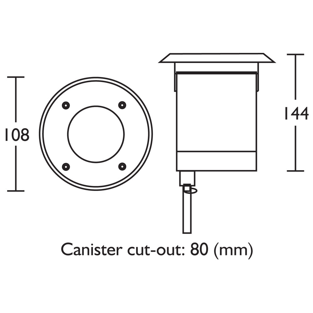 Inground Garden Uplights Stainless Steel - EX7005