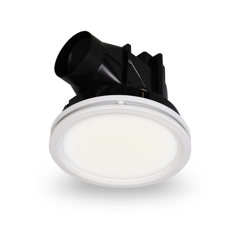 Eclipse 240mm Round Exhaust Fan With 12W LED White / Tri-Colour - ECLIPSE/240/LT/WH/RD