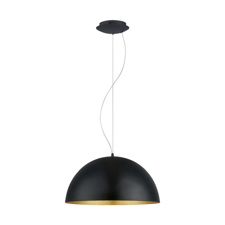 Gaetano 1 Light Pendant Large Black / Gold - 94936