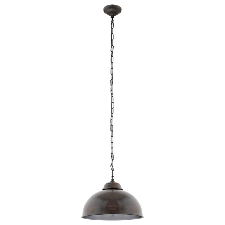 Truro 1 Light Pendant Antique Brown - 49632