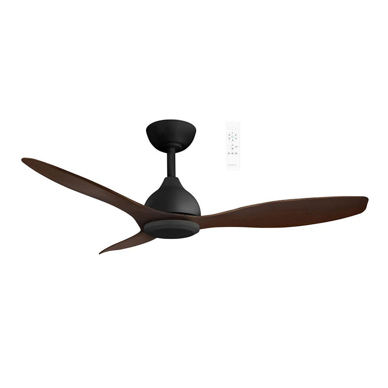 Elite 52" DC Smart Ceiling Fan With WIFI Remote Control Matt Black / Walnut - MEDC133MW