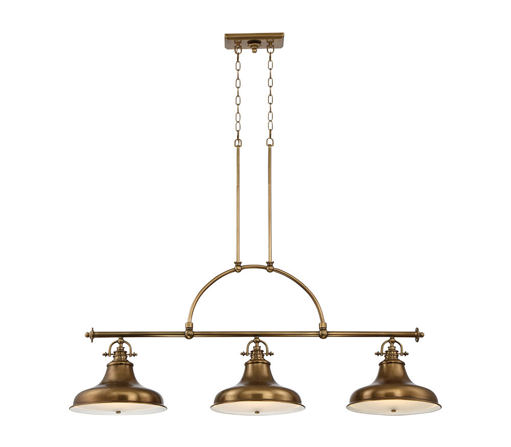 Emery Island Light Weathered Brass - QZ/EMERY3P/WS