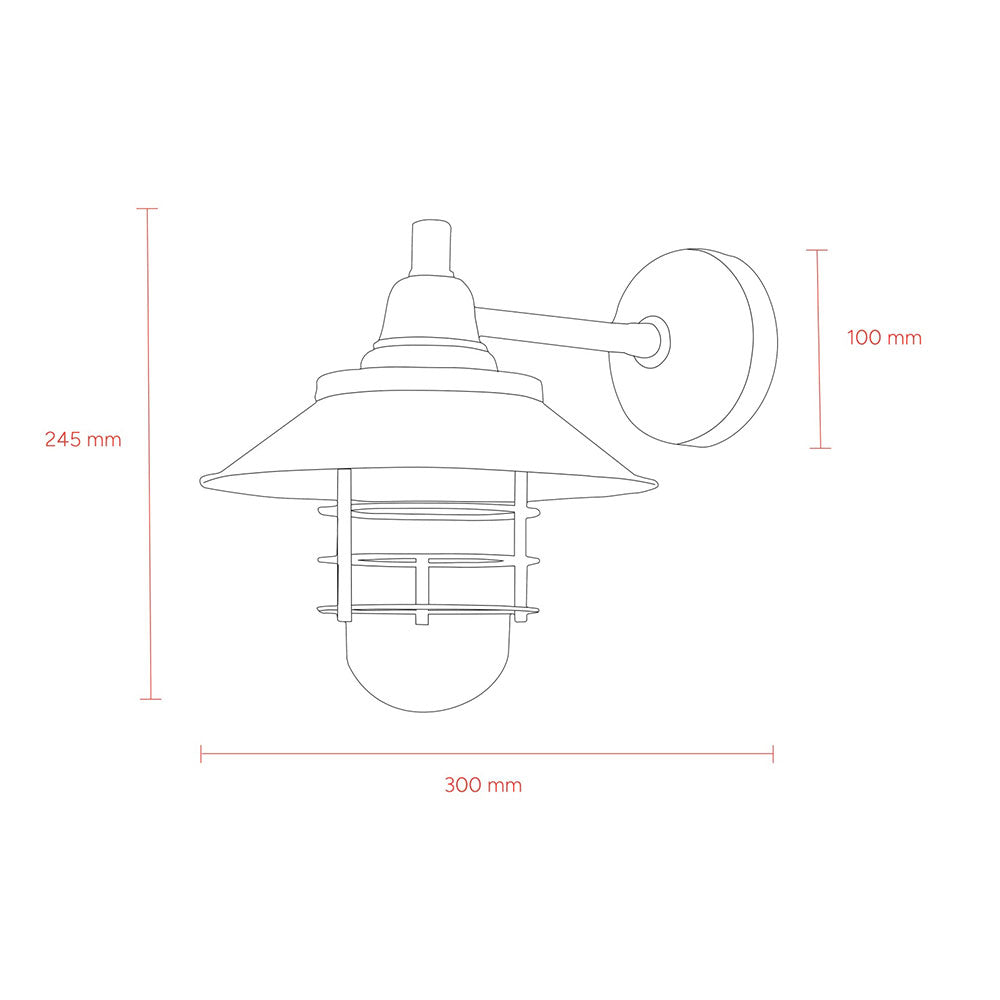 Epping Outdoor Wall Light Black - MDAEPPBK