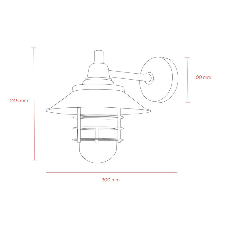 Epping Outdoor Wall Light Black - MDAEPPBK