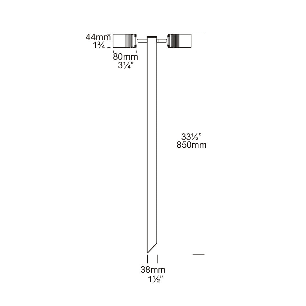 Euro Twin Pole Lite 12V / 24V Copper - ETPL/COP