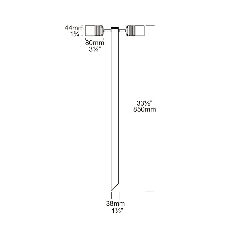 Euro Twin Pole Lite 12V / 24V Copper - ETPL/COP