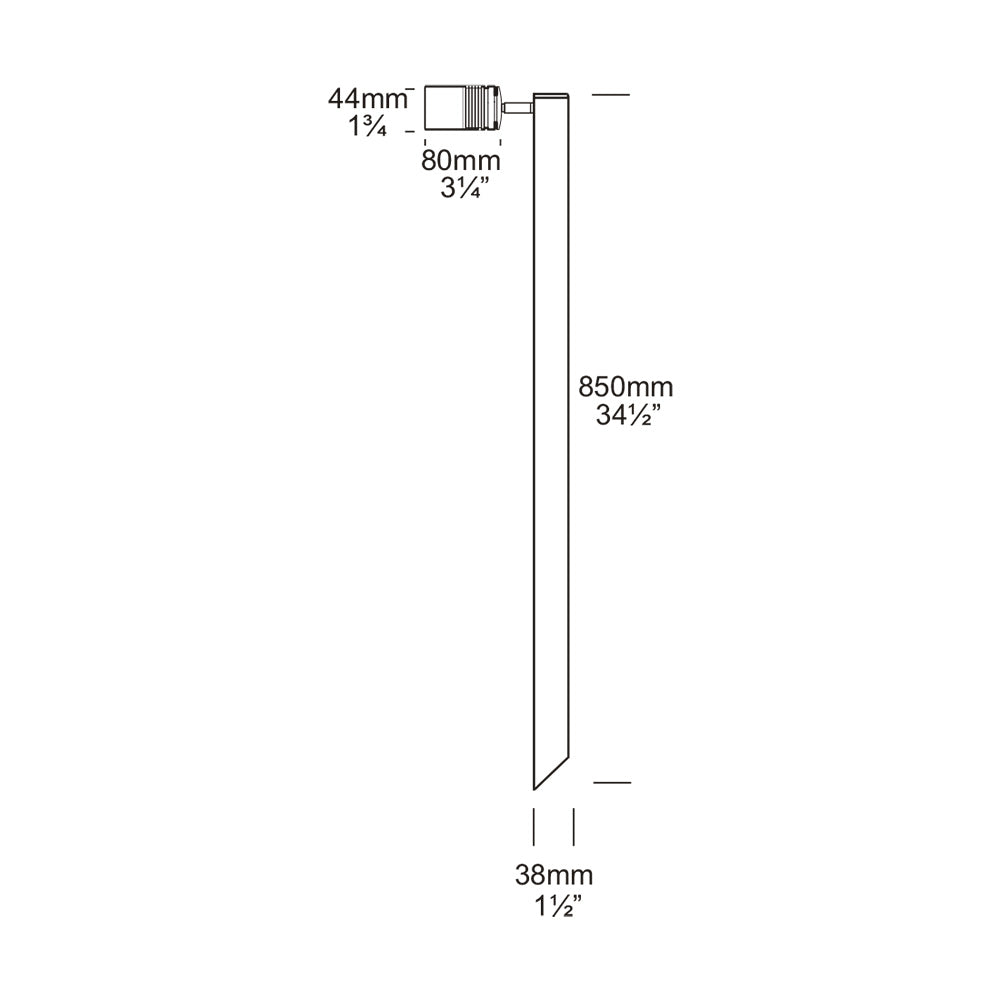 Euro Single Pole Lite 12V / 24V Stainless Steel - ESPL/SS