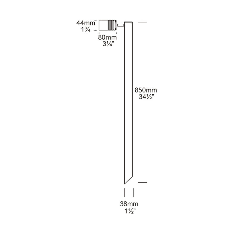 Euro Single Pole Lite 12V / 24V Stainless Steel - ESPL/SS