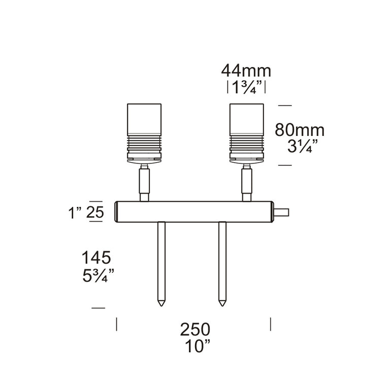Euro Twin Bar Lite 12V / 24V MR11 Copper - ETBL COP