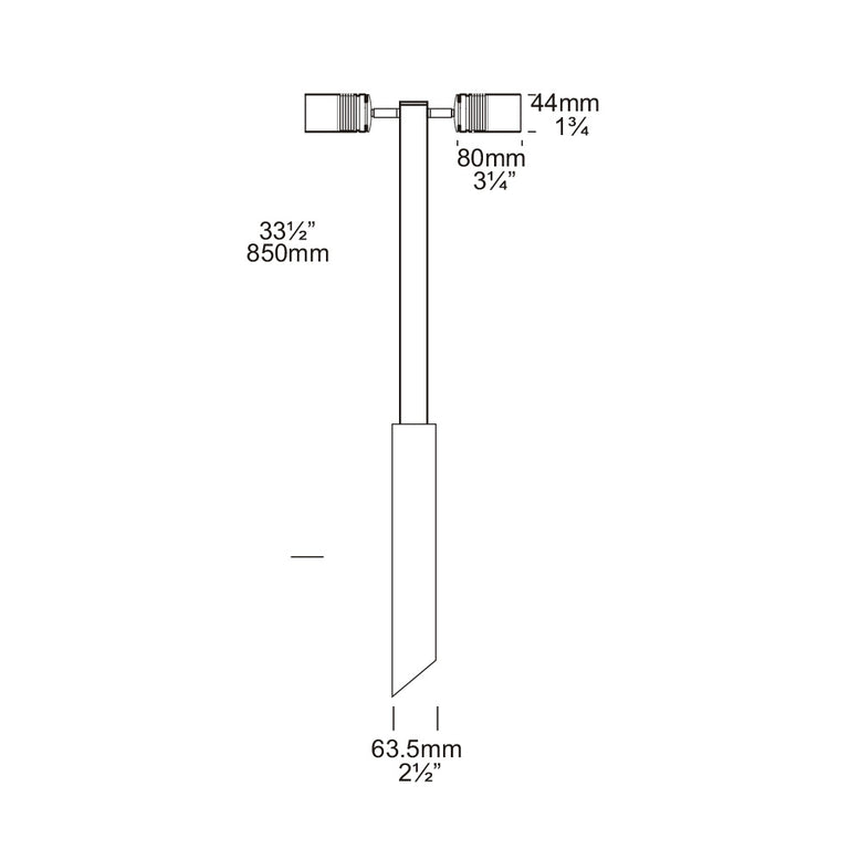 Euro Twin Pole Lite 240V Retro Stainless Steel - ETPL/R/SS
