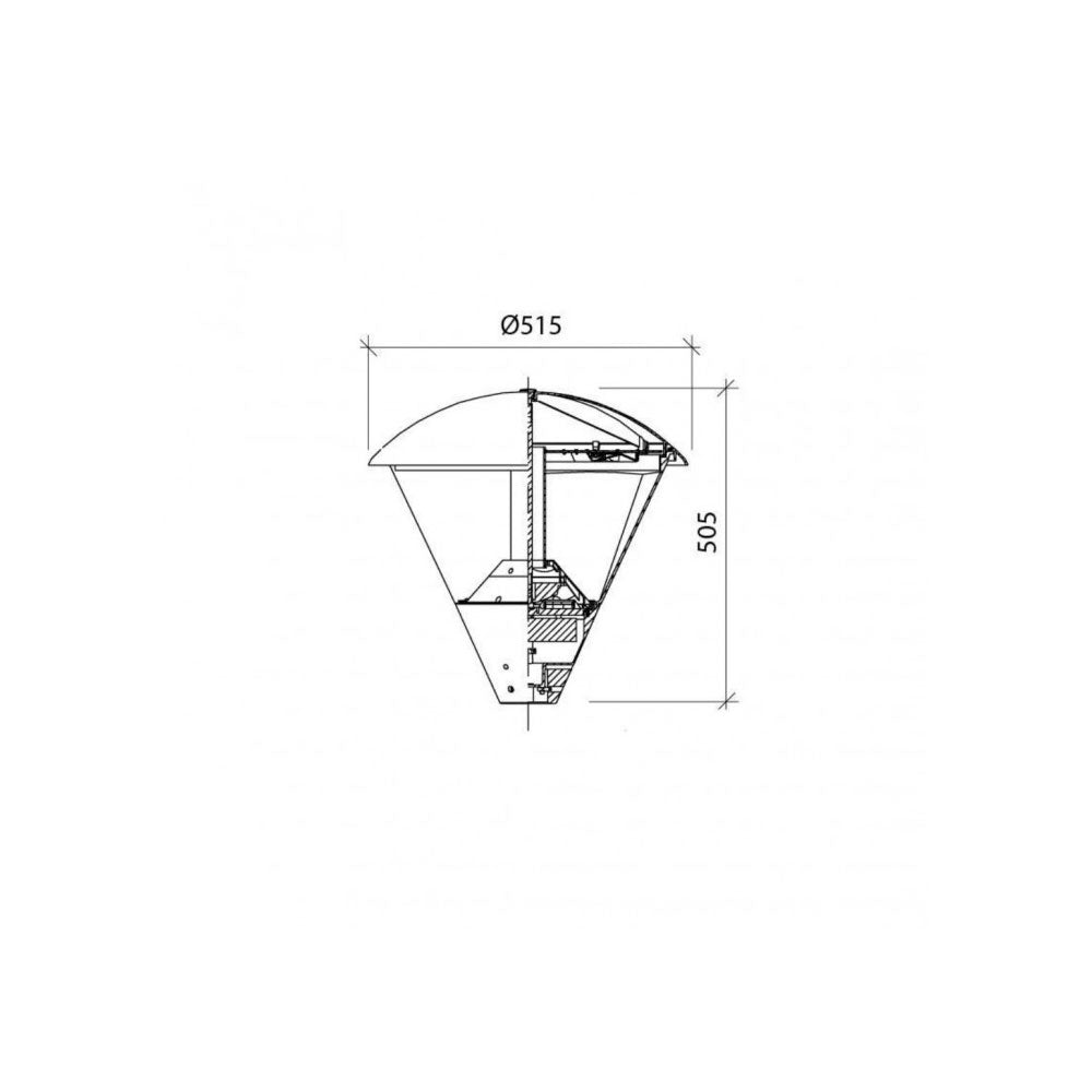 Girare 28W LED Lantern Head Black / Cool White - F1600