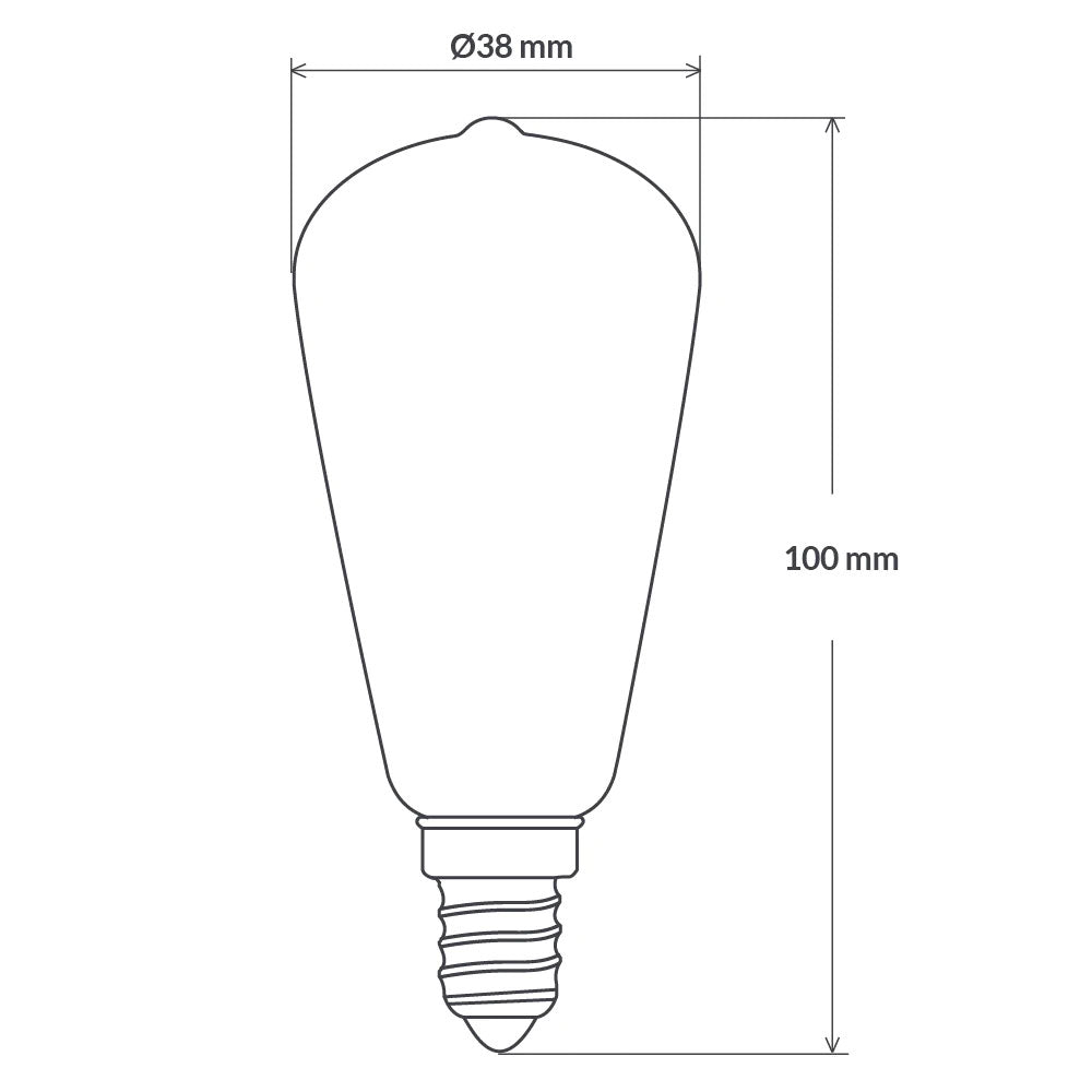 Filament ST38 Mini Edison Spiral LED 3W E14 Dimmable / Extra Warm White - F314-ST38S-C