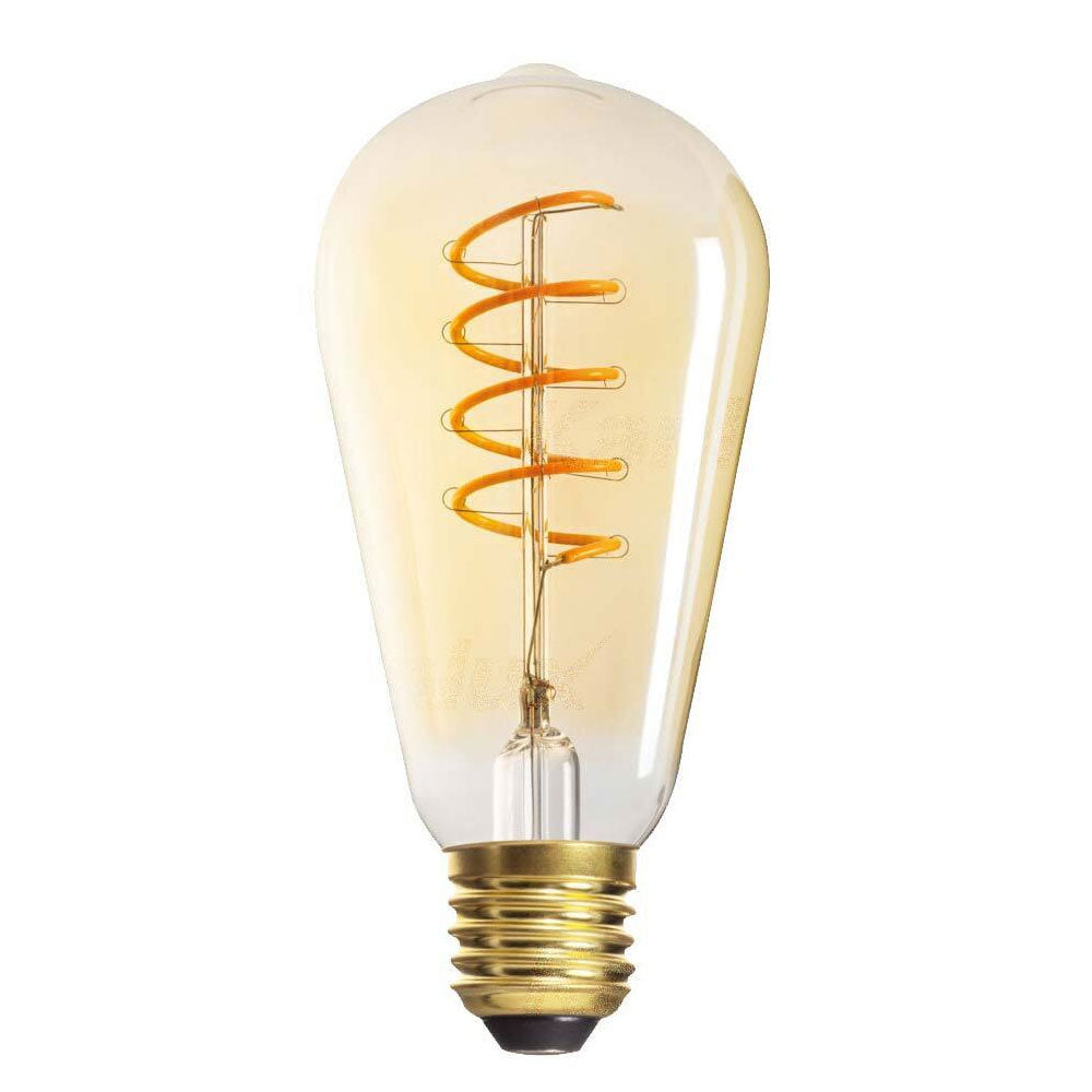 Filament Spiral ST64 LED 4W E27 Dimmable Amber / Extra Warm White - F427-ST64S-A