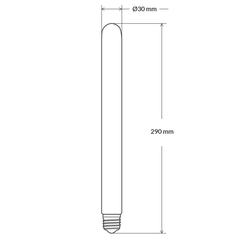 Vintage Amber Long Tubular LED 4W E27 Dimmable / Extra Warm White - F427-T30LV-A-20K